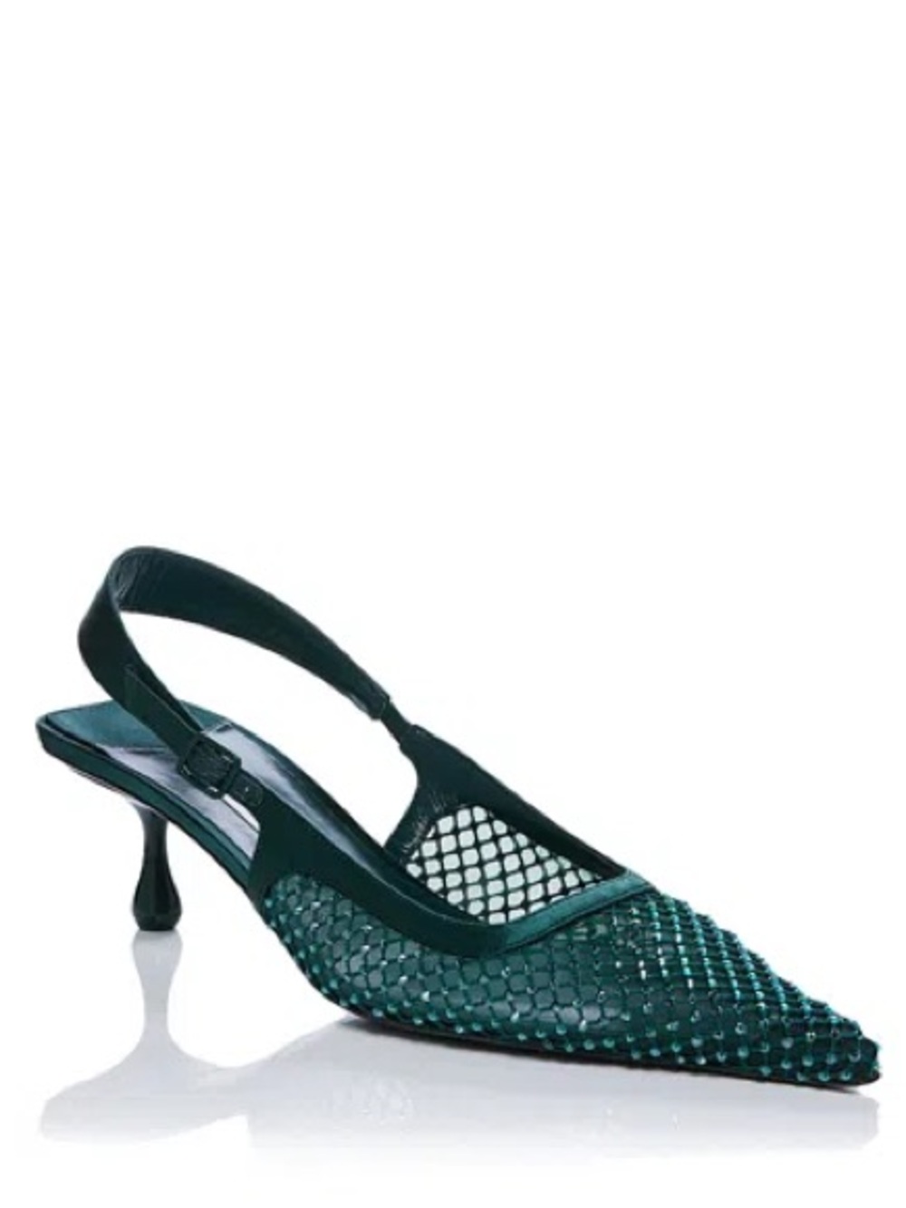 Jimmy Choo LIMITED EDITION Amel 50 Crystal Mesh Wicked Slingback Heel